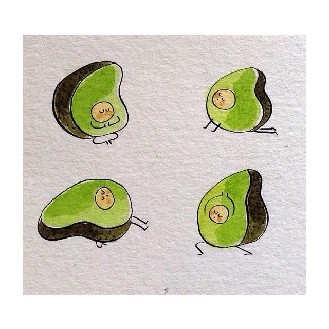 Маленькие рисунки авокадо