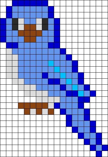 Рисование по клеткам птицы