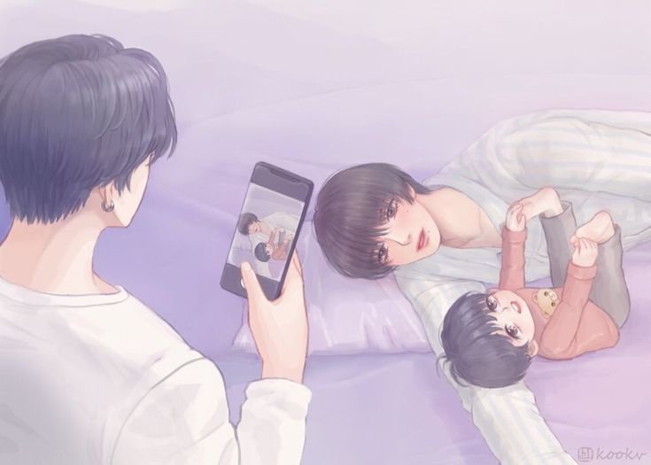 БТС семья арт Vkook