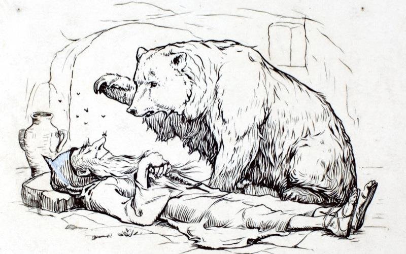 Медведь рисунок