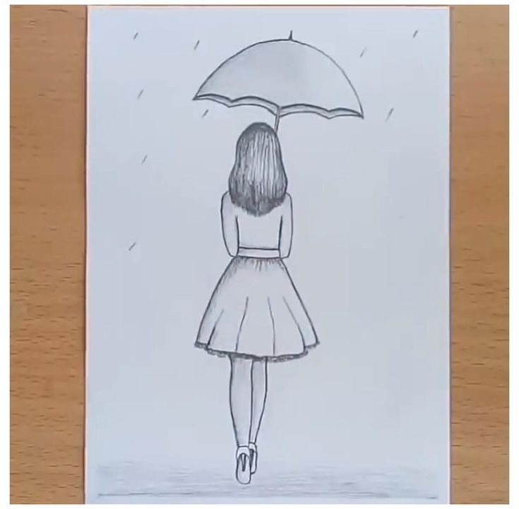 Рисунок девочки карандашом