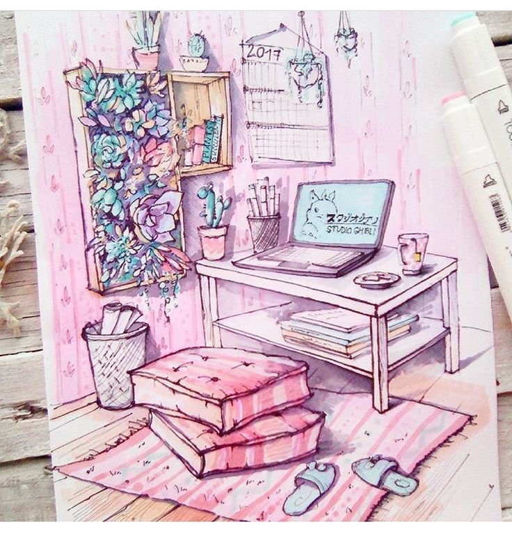 Интерьер рисунок