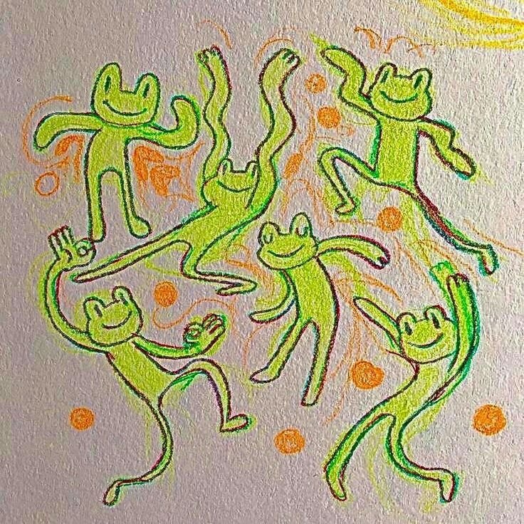 Лягушка рисунок Эстетика инди КИД
