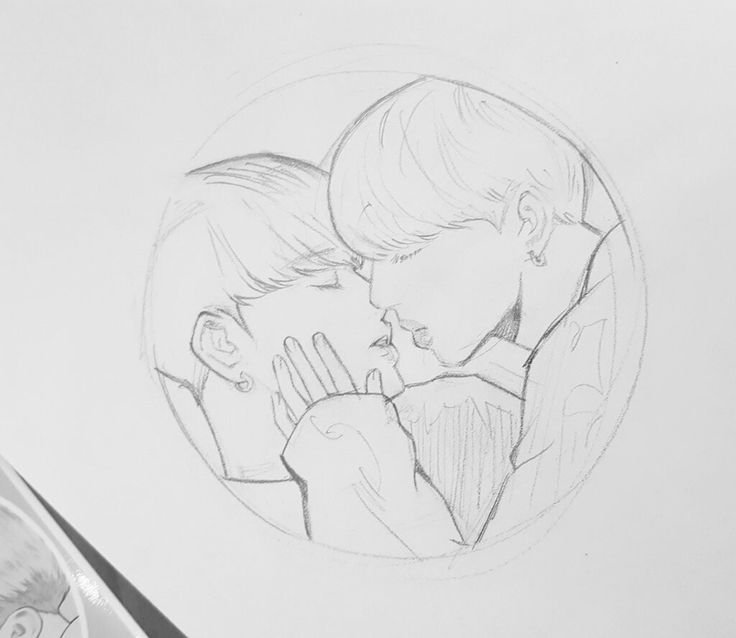 BTS карандашом Вигуки