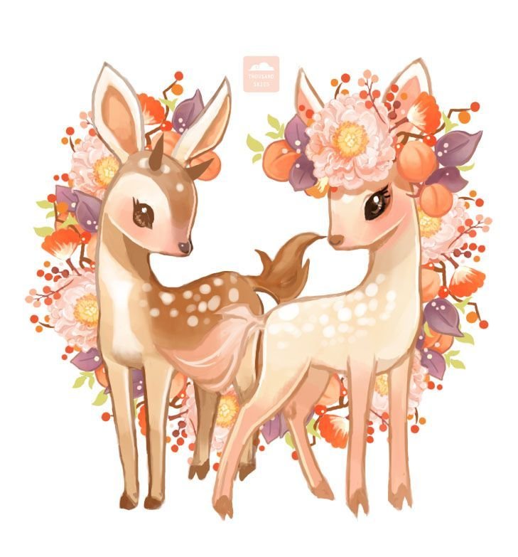 Новогодний Олененок арт