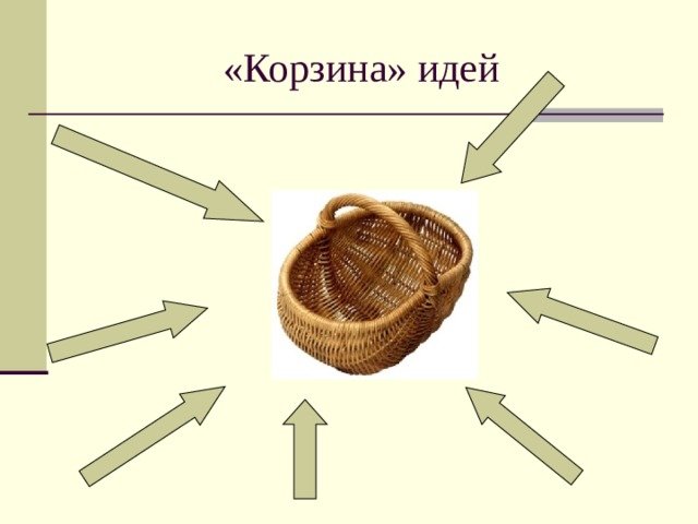 Прием корзина идей в начальной школе