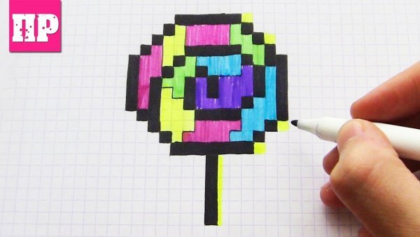 Рисунки по клеточкам конфетки