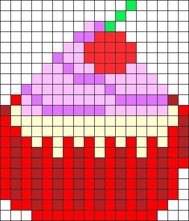 Рисование по клеточкам еда