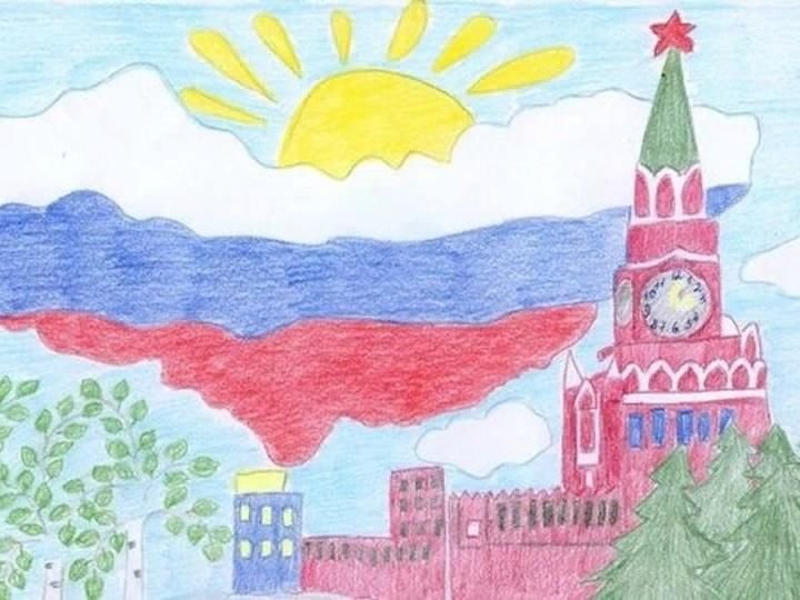 Рисунок на тему Россия Родина моя