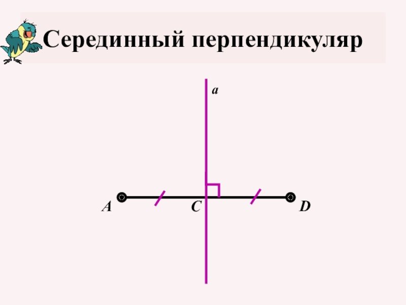 Серединный перпендикуляр отрезка рисунок