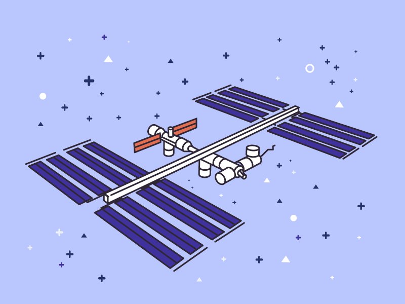 Космическая станция рисунок