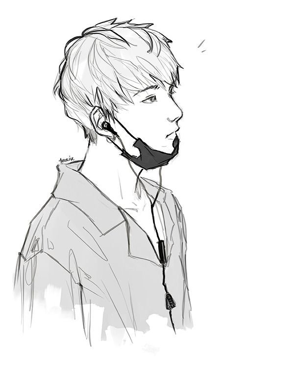 БТС рисунки Шуга