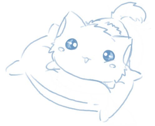 Рисунок кота для срисовки