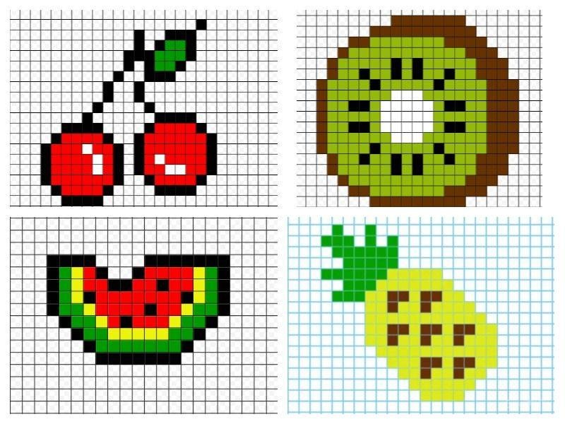Рисунки в клеточку