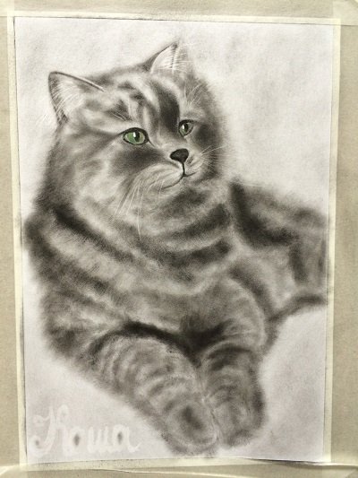 Рисование сухой кистью