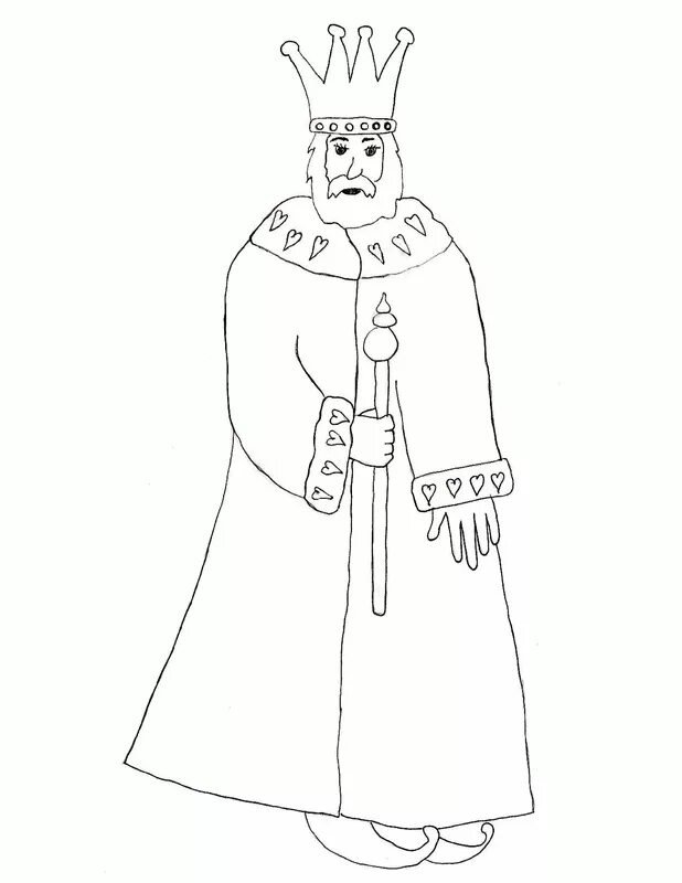 Царь раскраска для детей