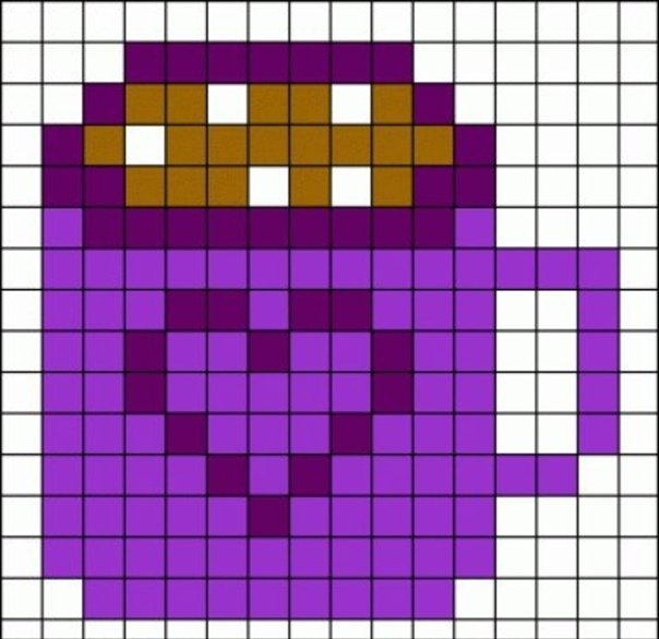 Маленькие рисунки по клеточкам легкие