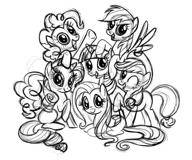 My little Pony раскраска