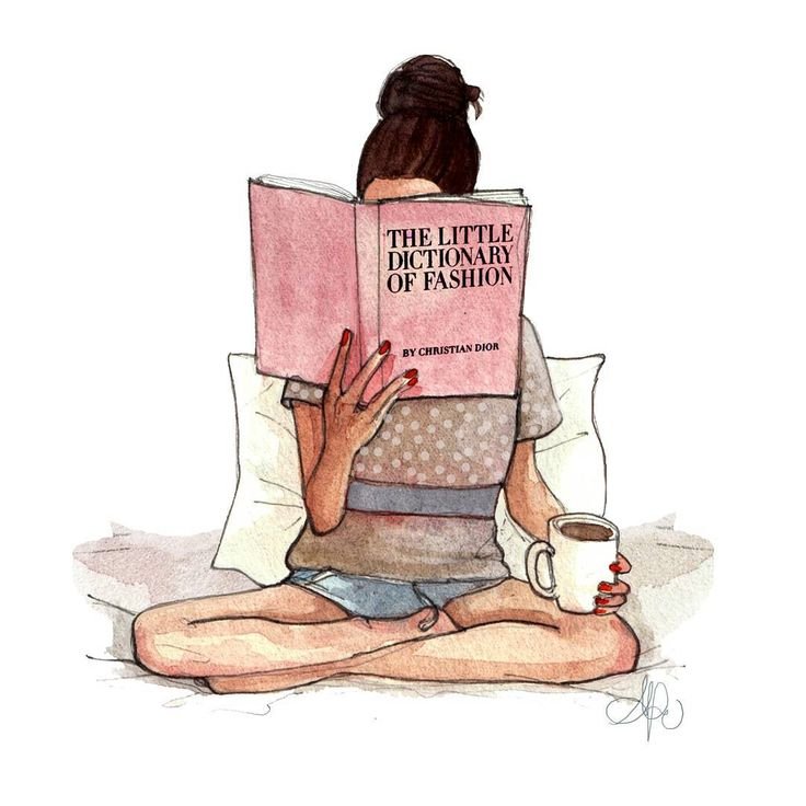 Девушка с книгой скетч
