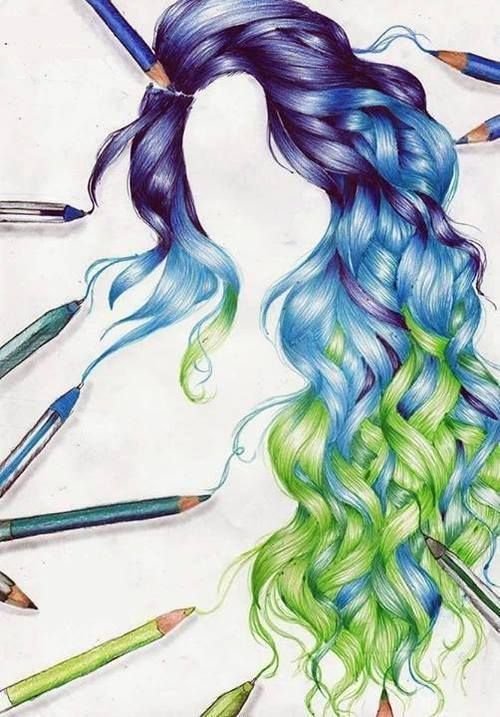 Рисунки цветными карандашами для срисовки