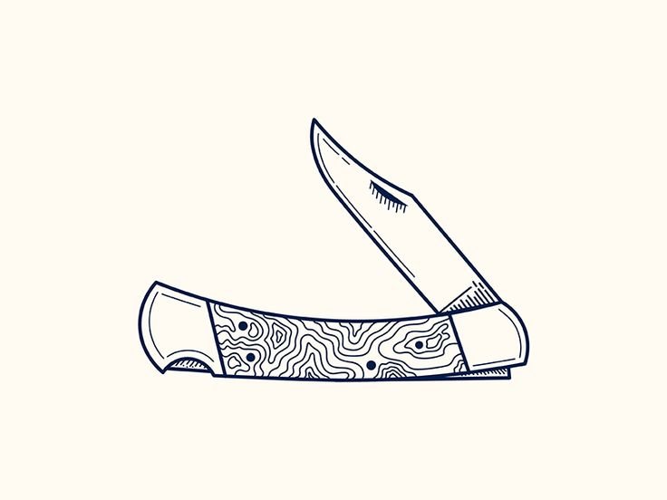 Нож рисунок