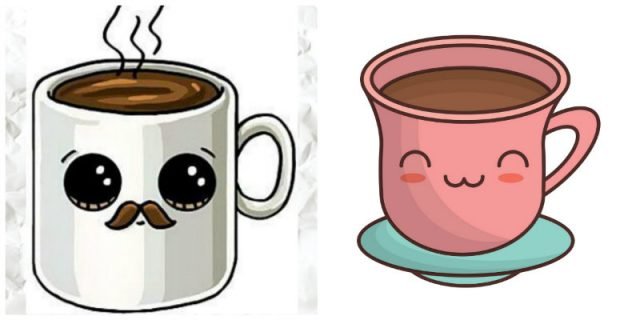 Рисунок кофе для срисовки