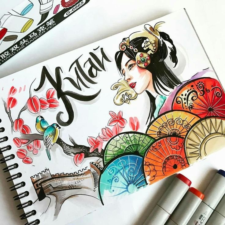 Рисунки маркерами