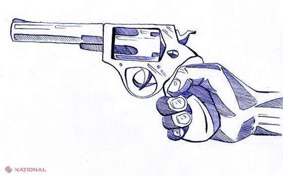 Пистолет рисунок карандашом