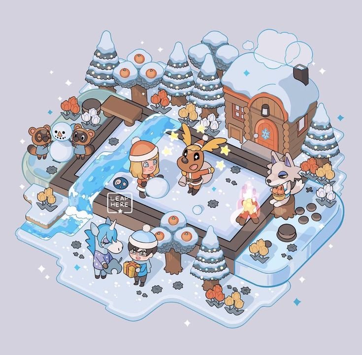 Animal Crossing New Horizons зима