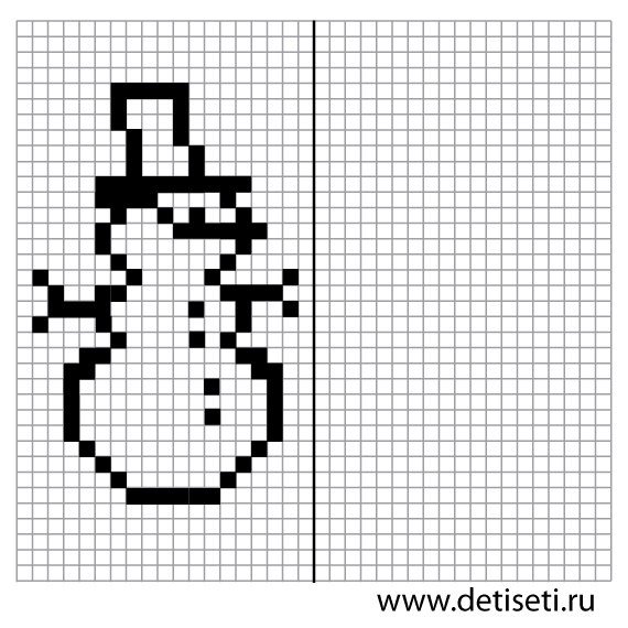 Новогодние картинки по клеточкам
