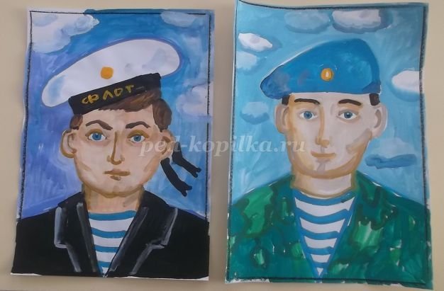 Портрет солдата живопись