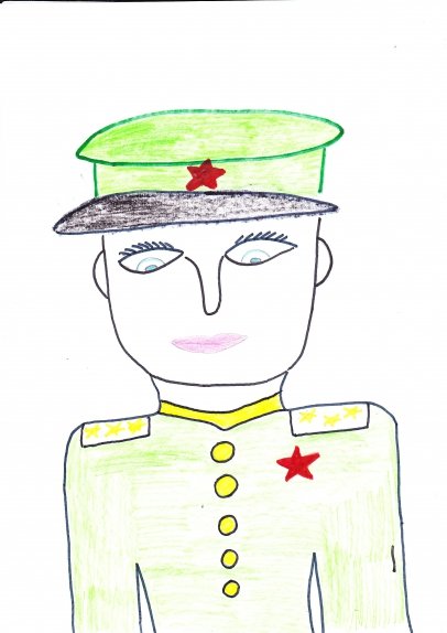Портрет военного рисунки детей