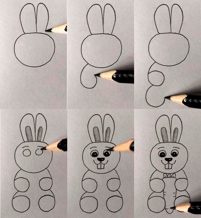 Рисование зайца