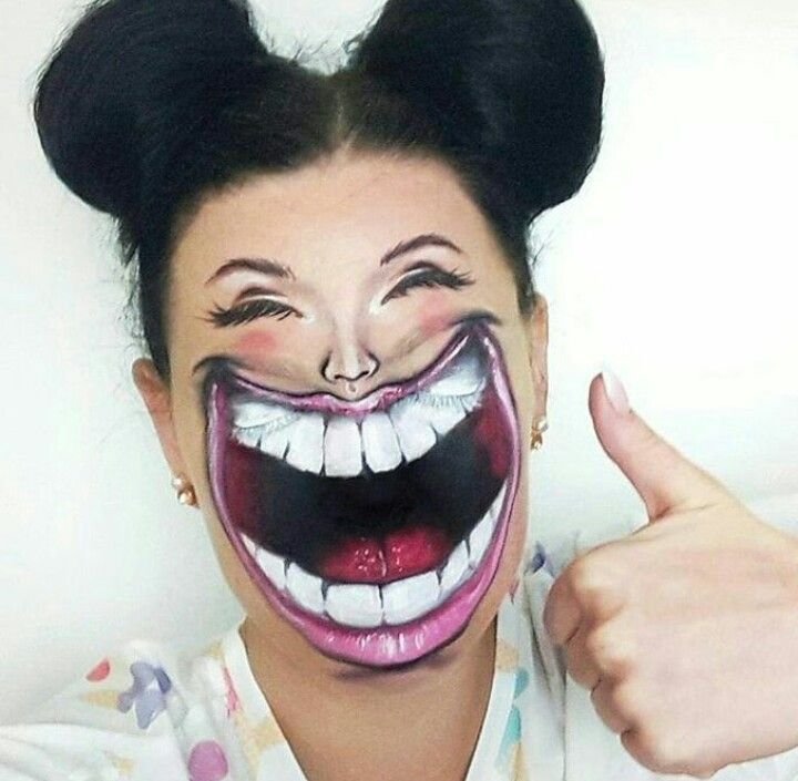 Смешной макияж на Хэллоуин