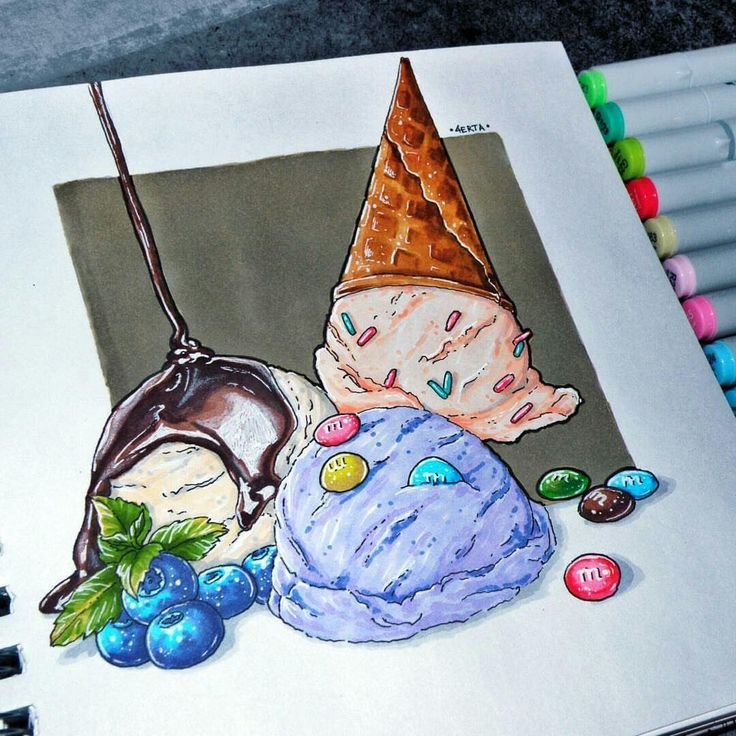 Идеи для рисования еда