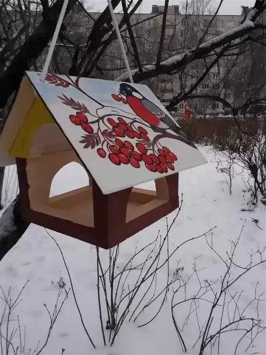 Расписные кормушки для птиц