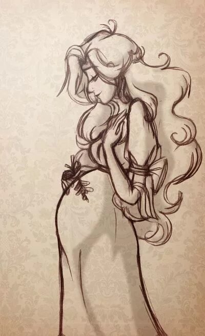 Рисунок женщины карандашом