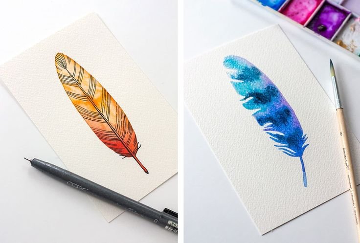 Рисунки акварельными карандашами