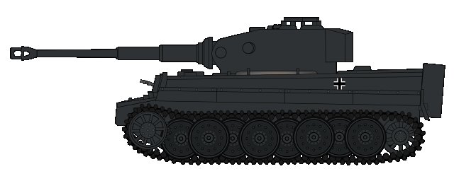 Танк тигр 1 сбоку