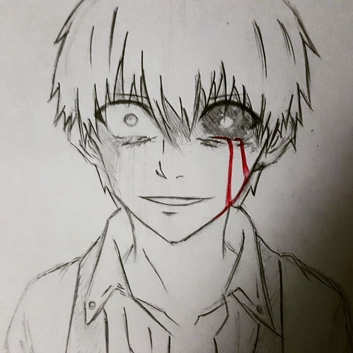 Канеки Кен рисунок