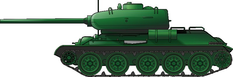 Танк т34 рисунок сбоку