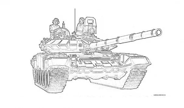 Танк т-80 раскраска