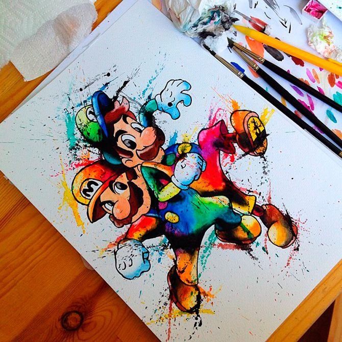 Детские картины в стиле Авангард super Mario