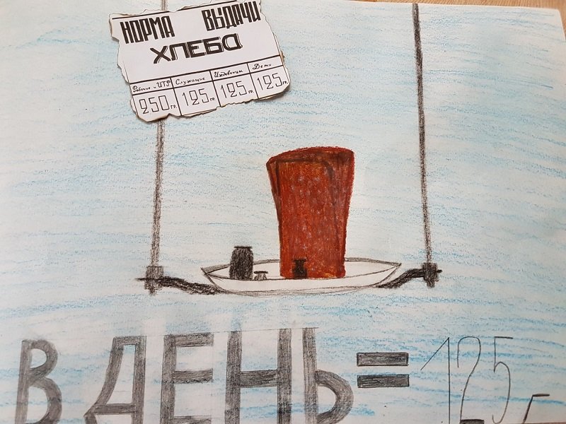 Блокада Ленинграда рисунок