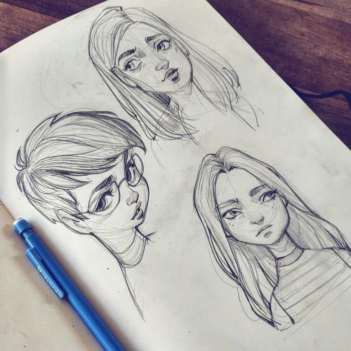 Рисунки в скетчбук люди