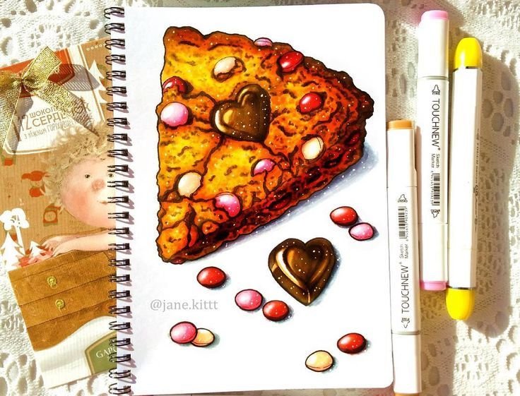 Печенье рисунок маркерами
