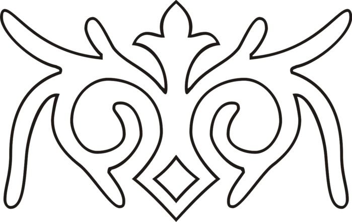 Казахские узоры трафареты