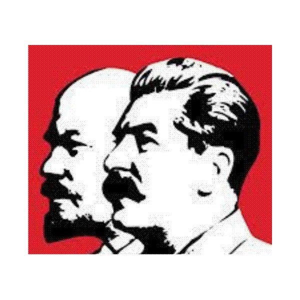 Профиль Ленина и Сталина