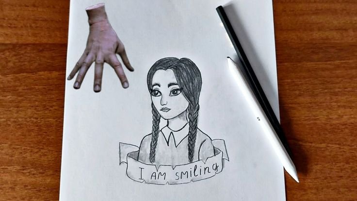 Уэнсдей нарисовать