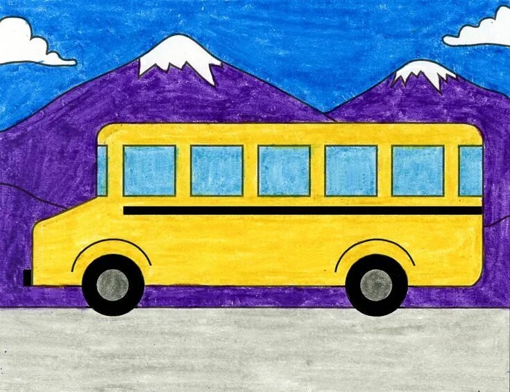 Автобус детский рисунок